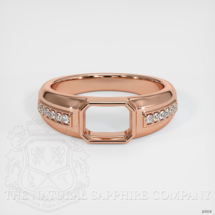 14K Rose Gold Men's Ring Setting