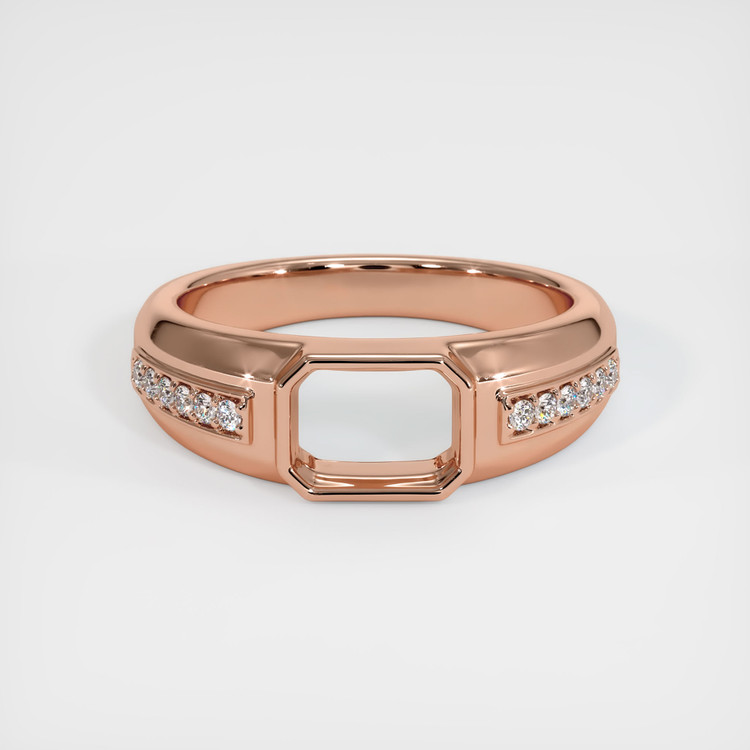 14K Rose Gold Men's Ring Setting