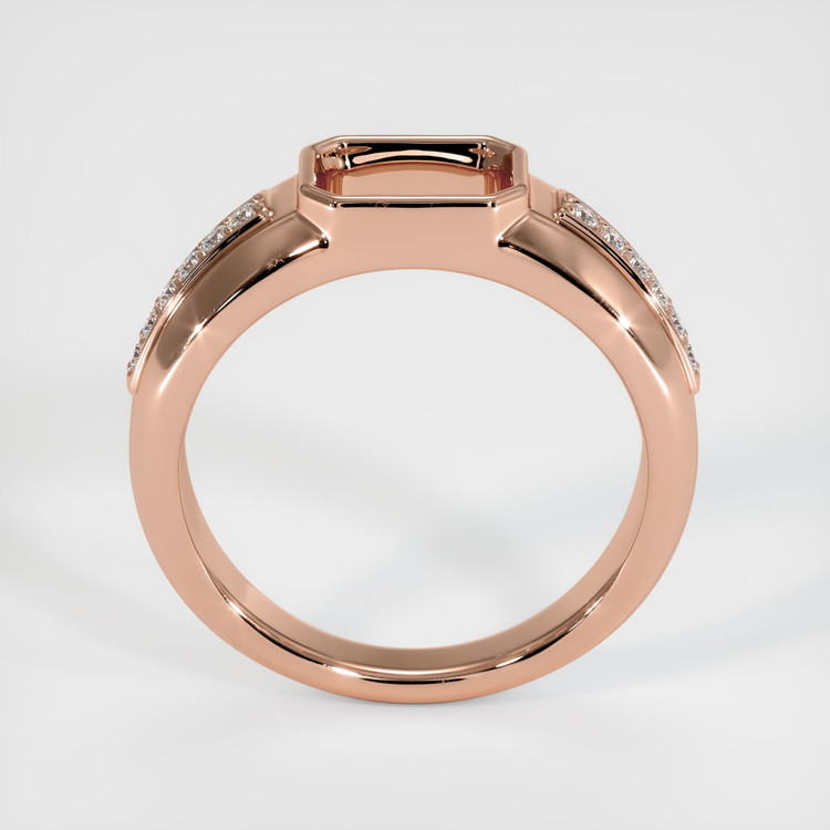14K Rose Gold Men's Ring Setting