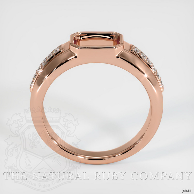 14K Rose Gold Men's Ring Setting