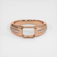 18K Rose Gold Men's Ring Setting Image
