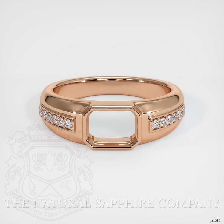 18K Rose Gold Men's Ring Setting