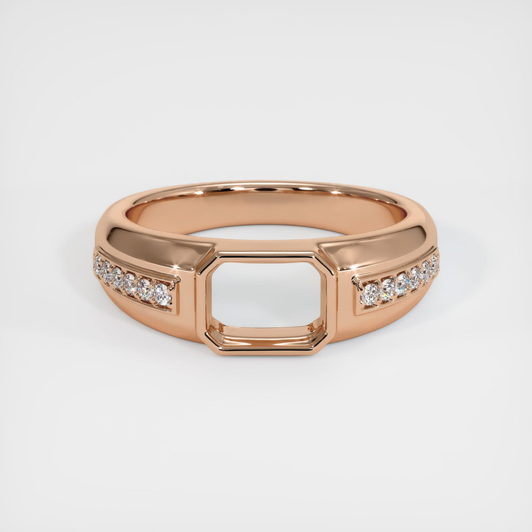 18K Rose Gold Men's Ring Setting