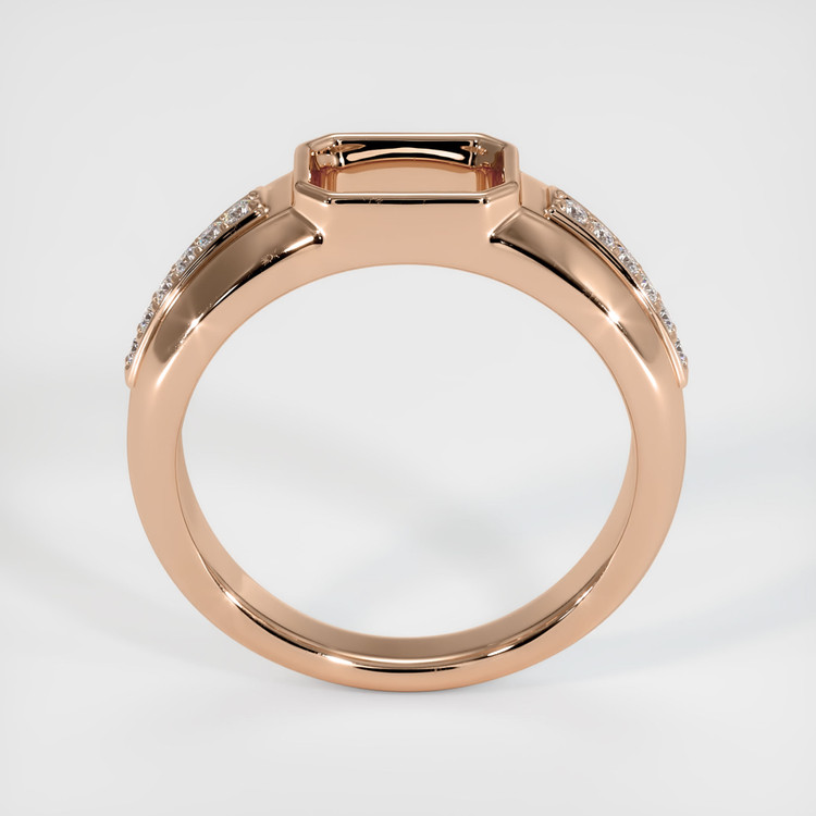 18K Rose Gold Men's Ring Setting