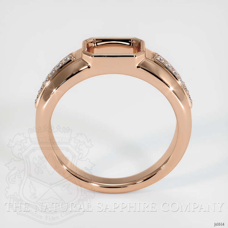 18K Rose Gold Men's Ring Setting