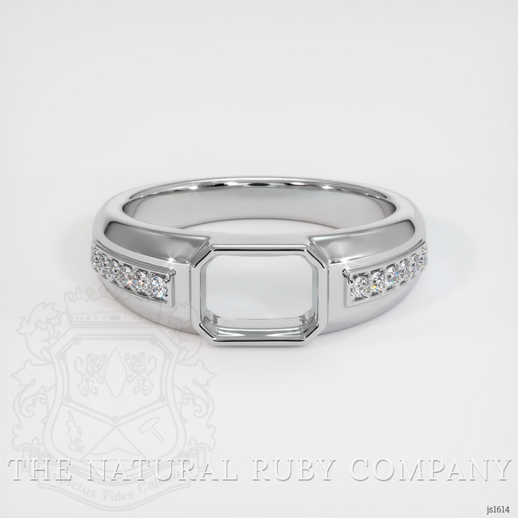 14K White Gold Men's Ring Setting