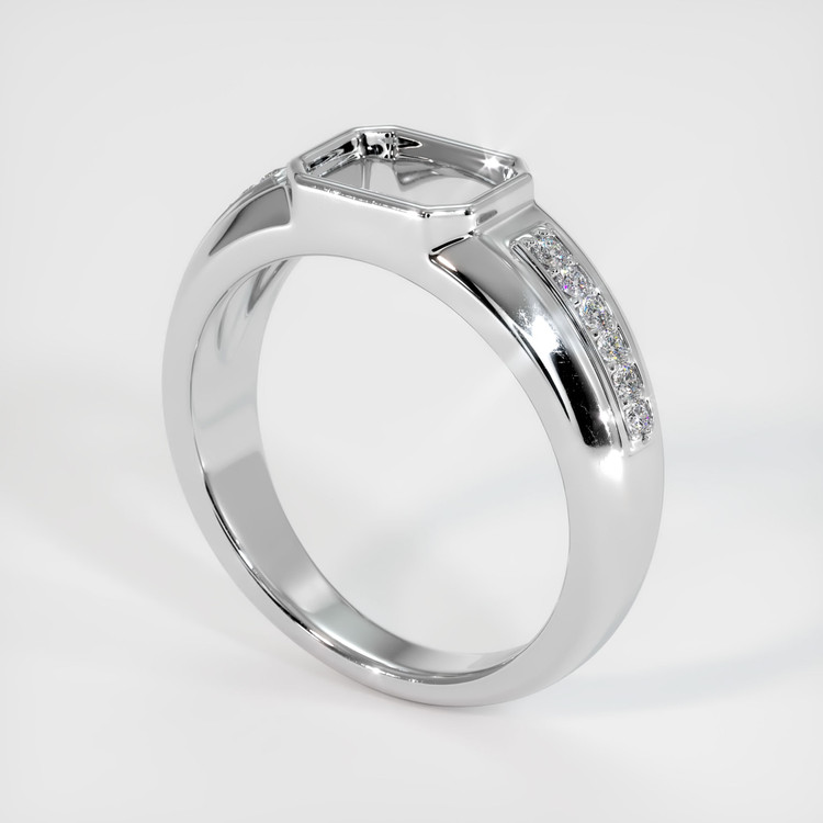 18K White Gold Men's Ring Setting