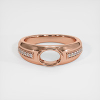 14K Rose Gold Men's Ring Setting Image