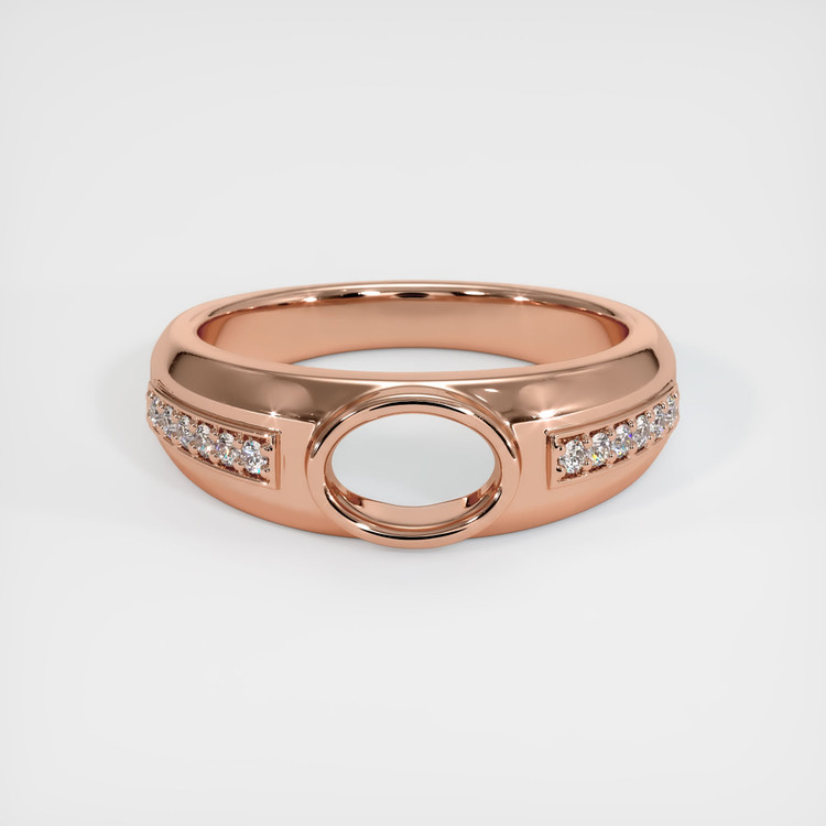 14K Rose Gold Men's Ring Setting