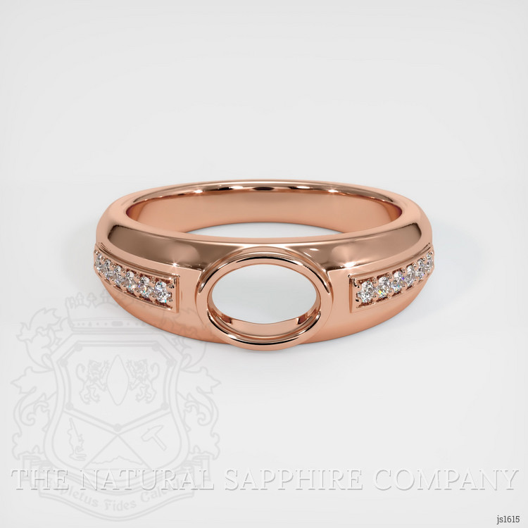 14K Rose Gold Men's Ring Setting