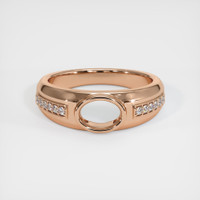 18K Rose Gold Men's Ring Setting Image