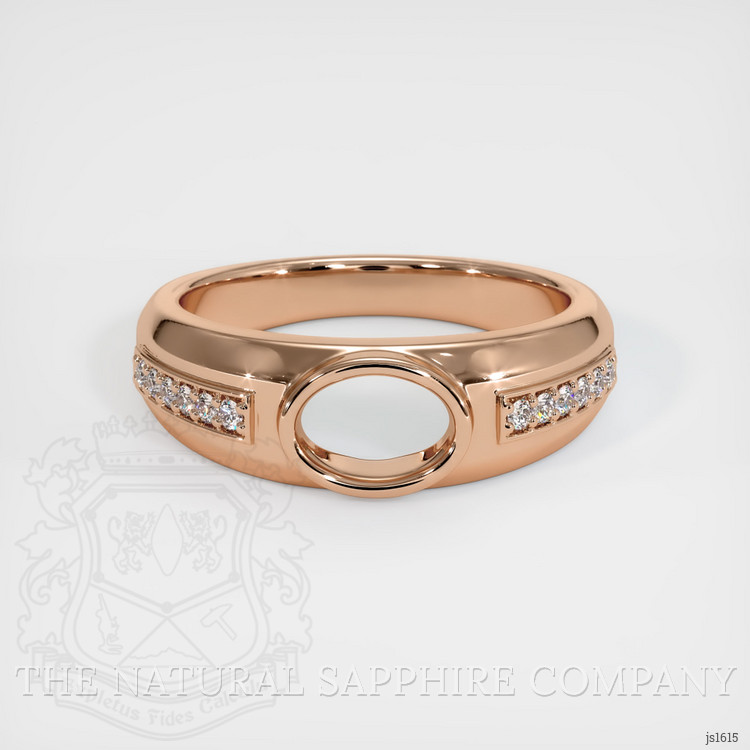 18K Rose Gold Men's Ring Setting
