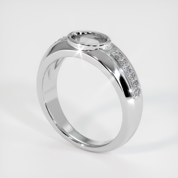 14K White Gold Men's Ring Setting