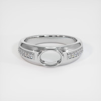 14K White Gold Men's Ring Setting Image