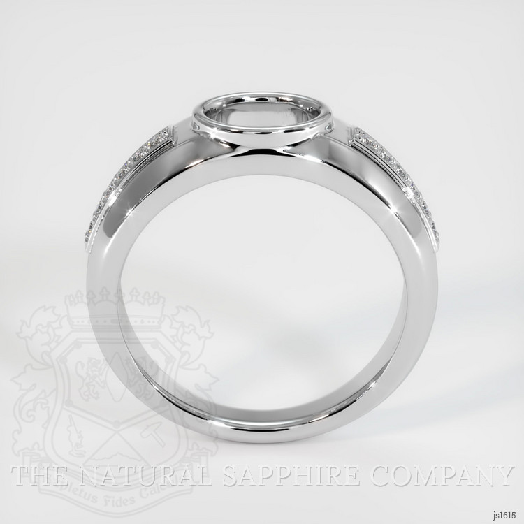 14K White Gold Men's Ring Setting