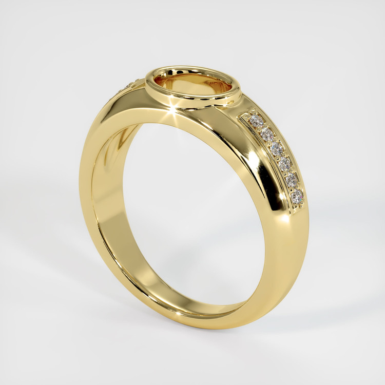18K Yellow Gold Men's Ring Setting