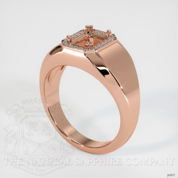 14K Rose Gold Men's Ring Setting