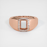 14K Rose Gold Men's Ring Setting Image