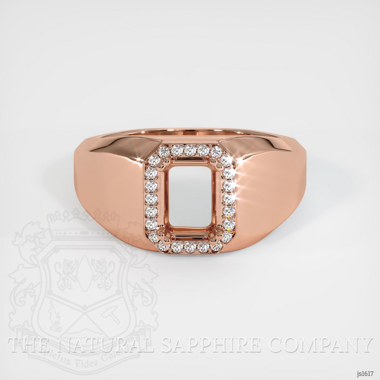 14K Rose Gold Men's Ring Setting