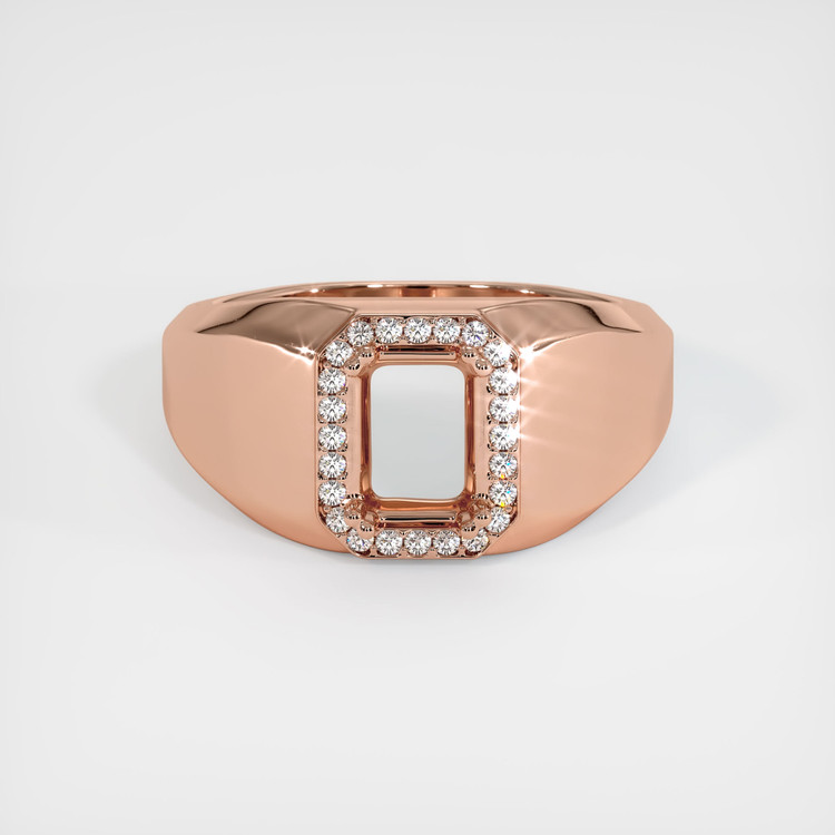 14K Rose Gold Men's Ring Setting