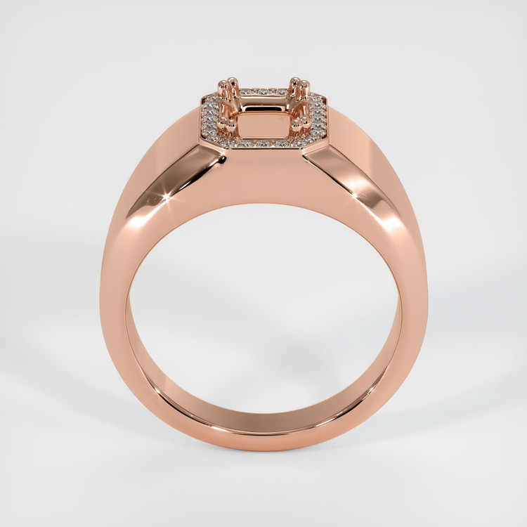 14K Rose Gold Men's Ring Setting