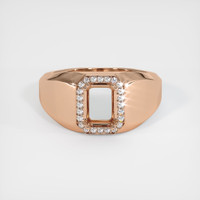 18K Rose Gold Men's Ring Setting Image