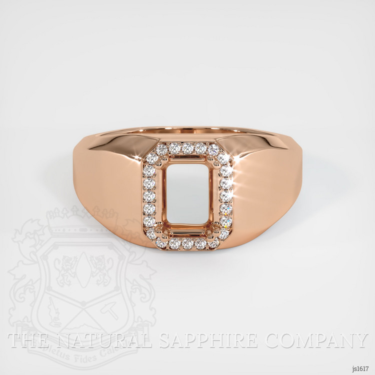 18K Rose Gold Men's Ring Setting