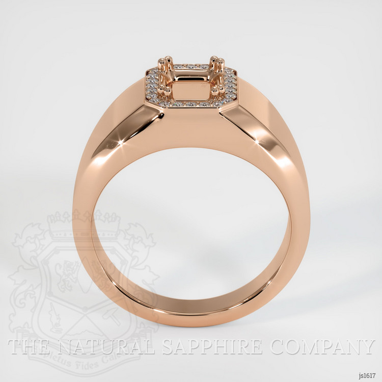 18K Rose Gold Men's Ring Setting