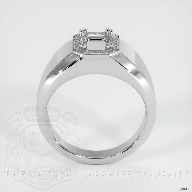 10K White Gold Men's Ring Setting