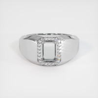 14K White Gold Men's Ring Setting Image
