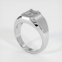 18K White Gold Men's Ring Setting Video