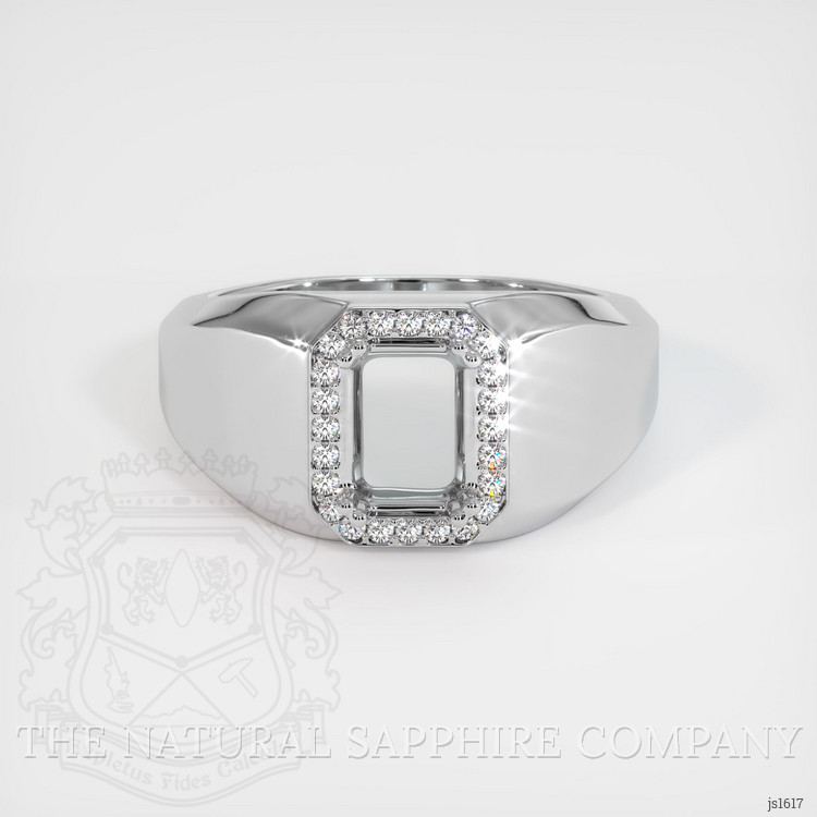18K White Gold Men's Ring Setting