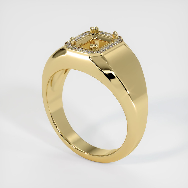 14K Yellow Gold Men's Ring Setting