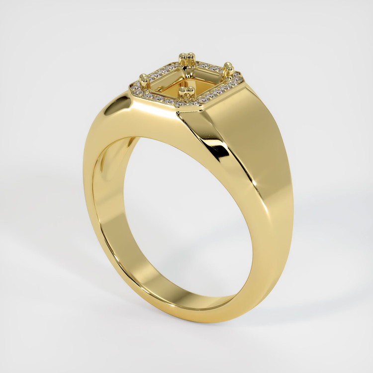 18K Yellow Gold Men's Ring Setting