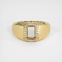 18K Yellow Gold Men's Ring Setting Image