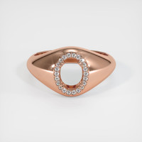 14K Rose Gold Men's Ring Setting Image