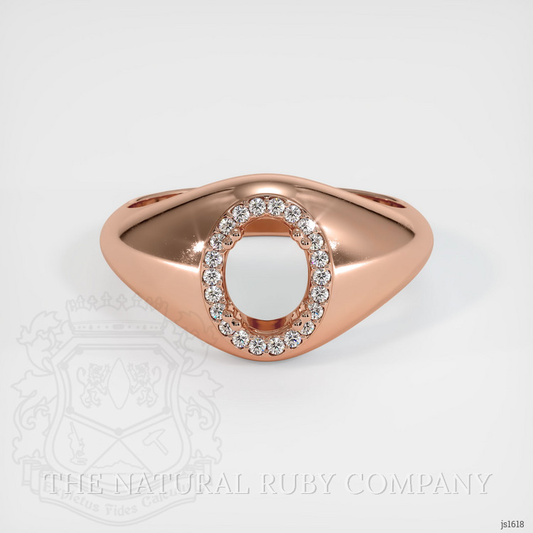 14K Rose Gold Men's Ring Setting