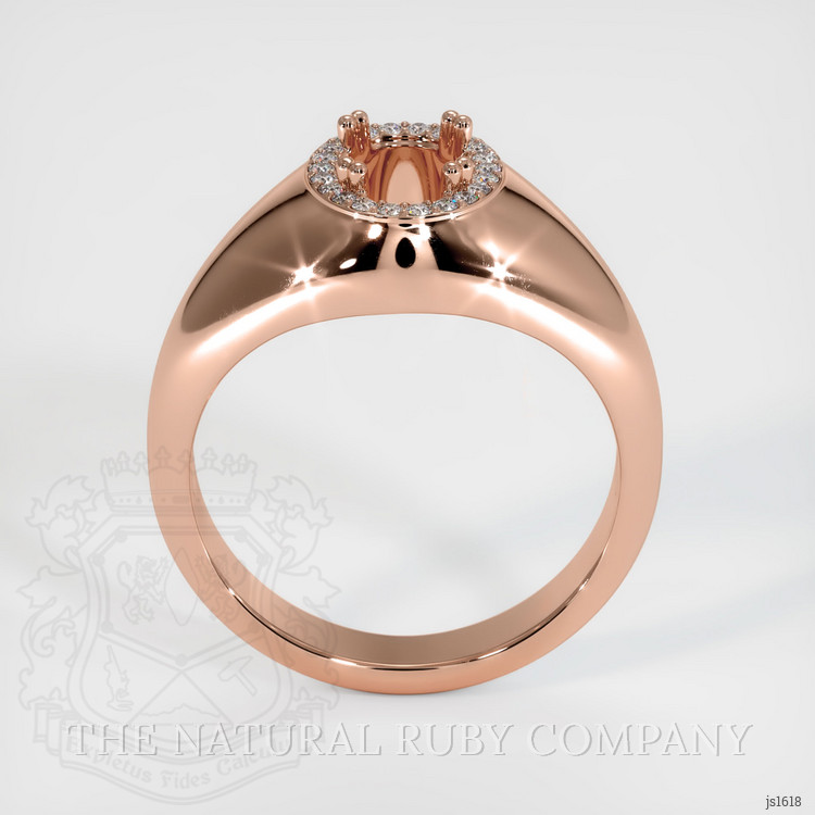 14K Rose Gold Men's Ring Setting