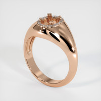 18K Rose Gold Men's Ring Setting Video