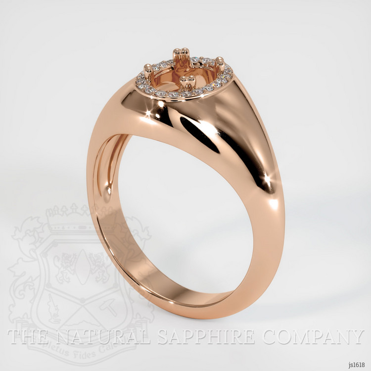 18K Rose Gold Men's Ring Setting