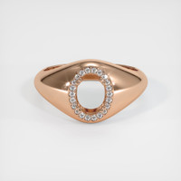 18K Rose Gold Men's Ring Setting Image