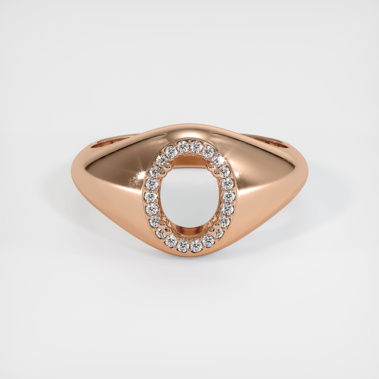 18K Rose Gold Men's Ring Setting
