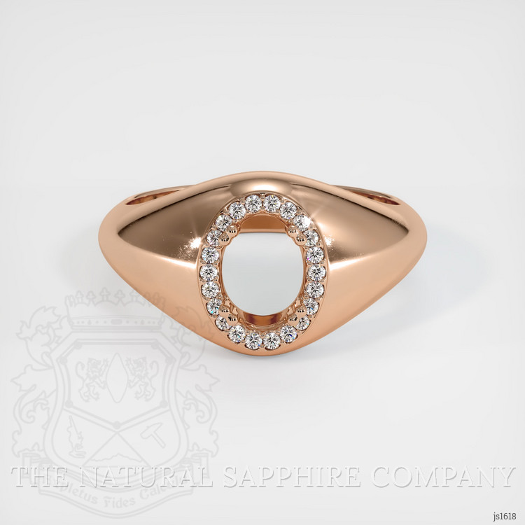 18K Rose Gold Men's Ring Setting
