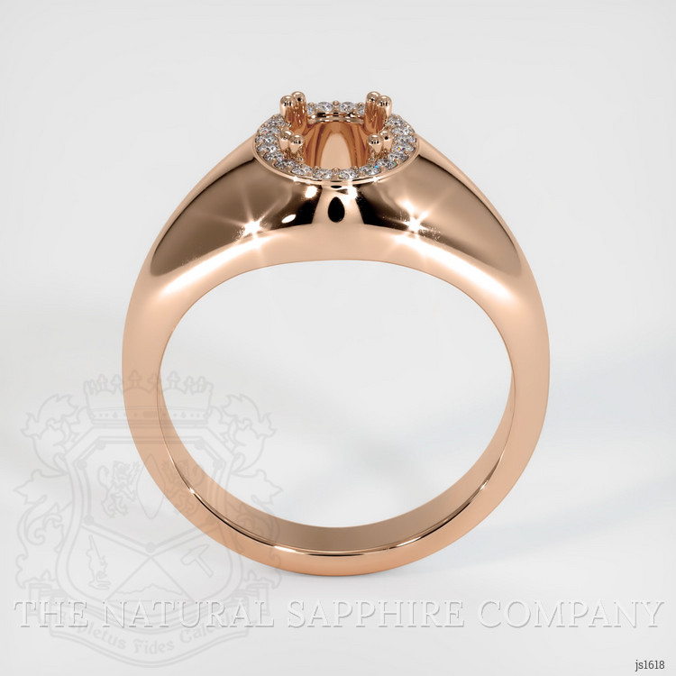 18K Rose Gold Men's Ring Setting