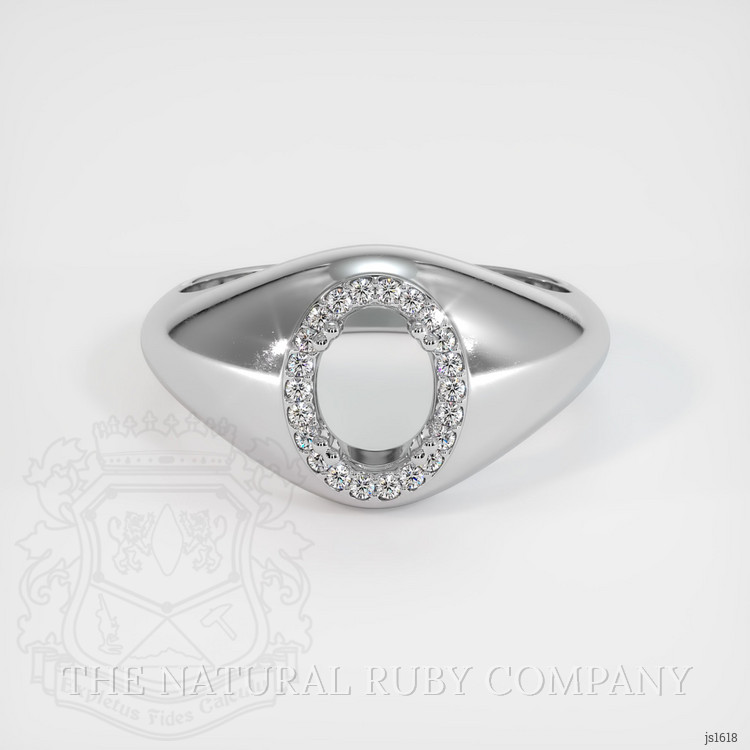 14K White Gold Men's Ring Setting