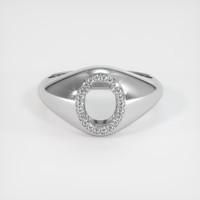 18K White Gold Men's Ring Setting Image