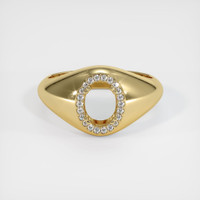 10K Yellow Gold Men's Ring Setting Image