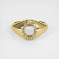 18K Yellow Gold Men's Ring Setting Image
