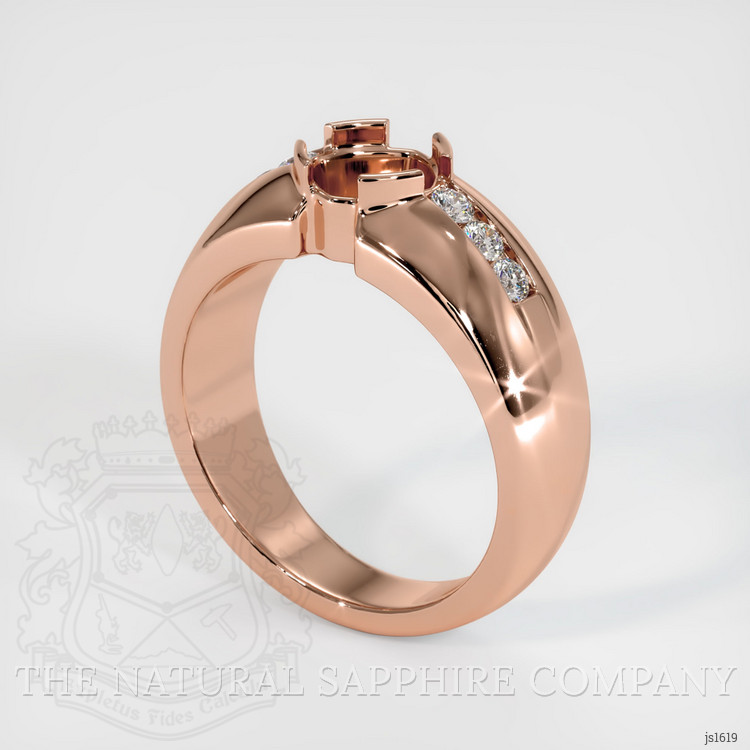 14K Rose Gold Men's Ring Setting