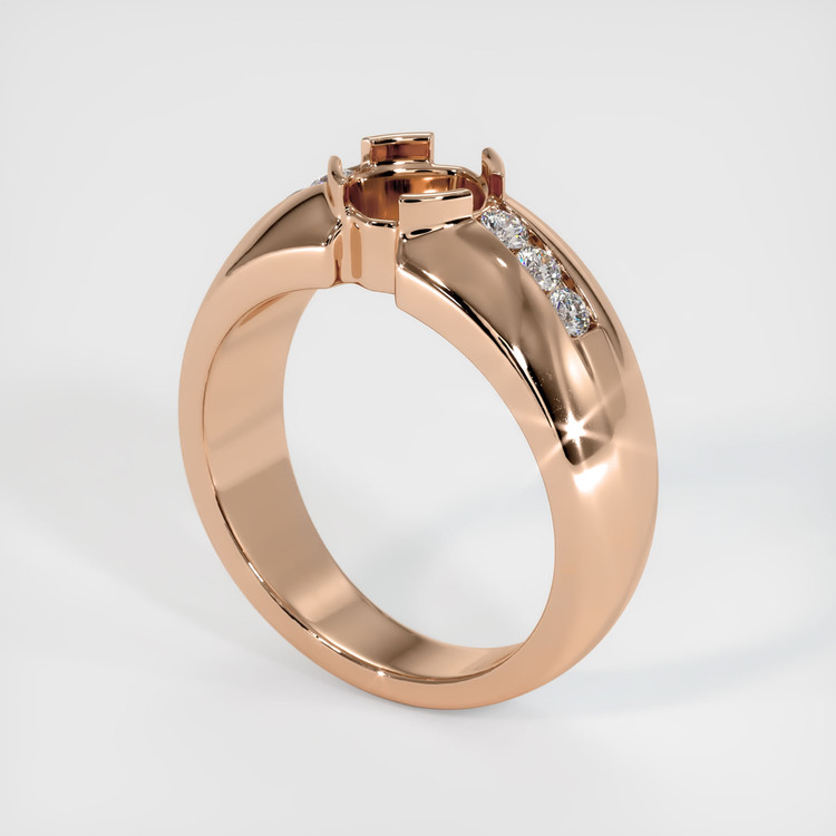 18K Rose Gold Men's Ring Setting